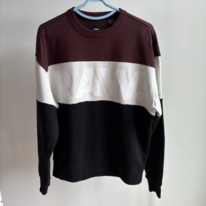 G-Star Raw Crewneck Tri Color Burgundy White Black Sweatshirt